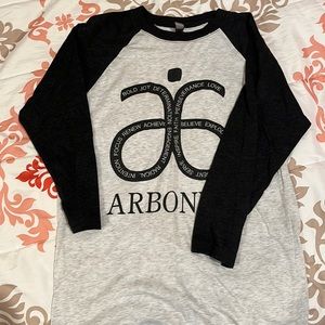 Super soft Next Level Raglan Arbonne 3/4 sleeve tee, Small